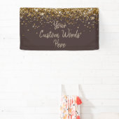 Custom Chocolate Brown Khaki Birthday Photo Booth Banner (InSitu)
