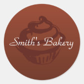 Custom Chocolate Cupcake Stickers (Vorderseite)