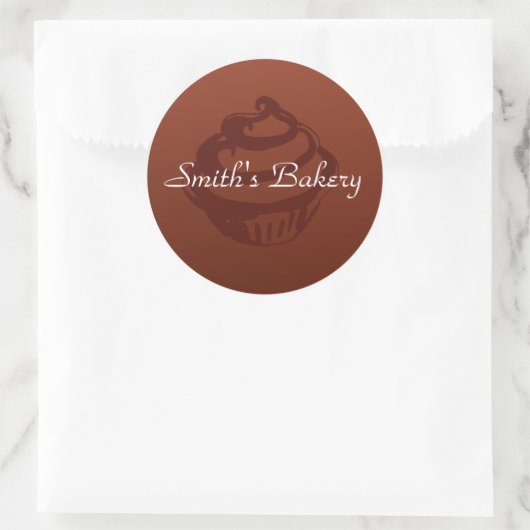 Custom Chocolate Cupcake Stickers (Tasche)