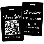 Custom Chocolate Festival Event QR Code VIP Ausweis
