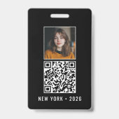 Custom Chocolate Festival Photo QR Code Staff Ausweis (Back)