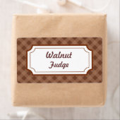 Custom Chocolate Gingham Labels (Insitu)