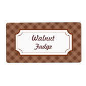 Custom Chocolate Gingham Labels (Vorne)