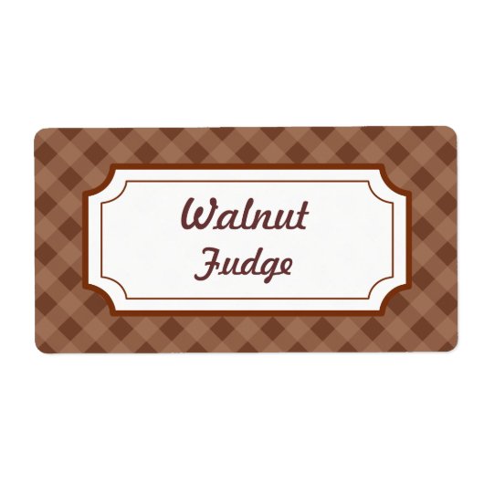 Custom Chocolate Gingham Labels (Vorne)