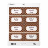 Custom Chocolate Gingham Labels (Vorne)