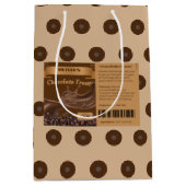 Custom Chocolate Lover Goody Gevor Bag Fun Einziga Mittlere Geschenktüte (Vorderseite)