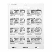 Custom Chocolate Maker Products Nutrition Facts (Vorne)