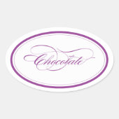 Custom_Chocolate Oval Ovaler Aufkleber (Vorderseite)