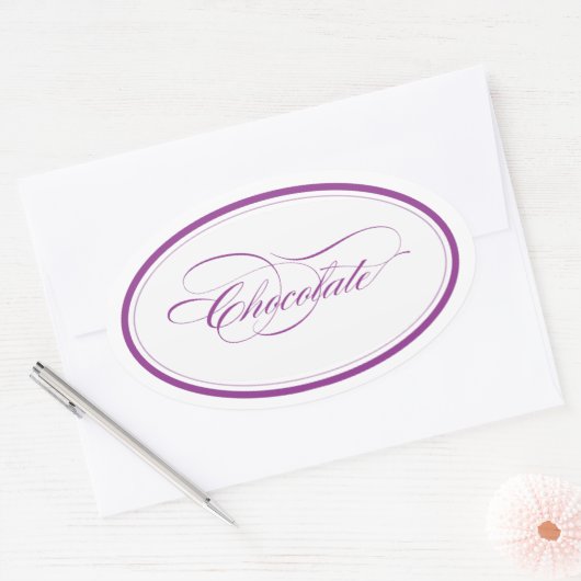 Custom_Chocolate Oval Ovaler Aufkleber (Umschlag)