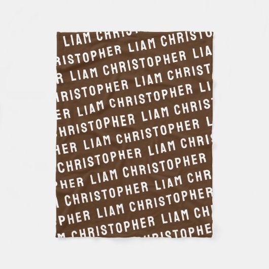 Custom Chocolate Personalisiert Son Baby Boy Gift Fleecedecke (Vorderseite)