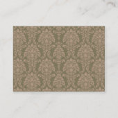:custom: Chocolate/Pink Damask 3.5x2.5" UAWG Begleitkarte (Rückseite)