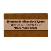 Custom Chocolate Sauce oder Fudge Sauce Labels (Vorne)