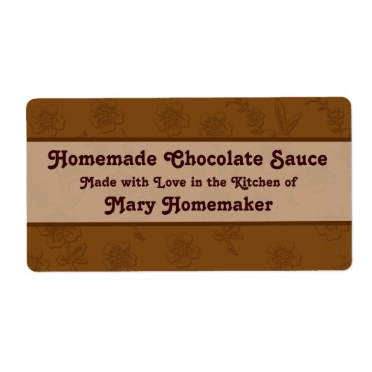 Custom Chocolate Sauce oder Fudge Sauce Labels (Vorne)