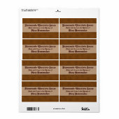 Custom Chocolate Sauce oder Fudge Sauce Labels (Vorne)