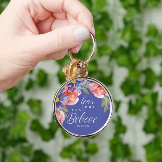 Custom Christian Fear No Just Believe Schlüsselanhänger (Hand)