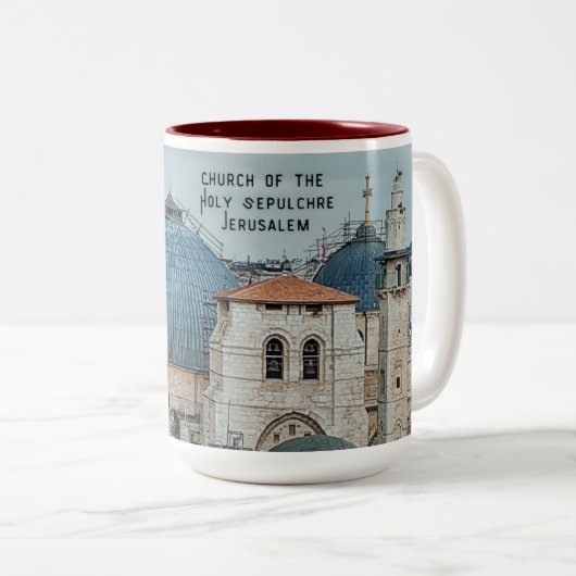 Custom Christian-theme faith-inspired coffee mug Zweifarbige Tasse (VorderseiteRechts)
