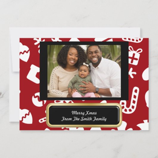 Custom Christlich Christmas Joy Card Feiertagskarte (Vorderseite)