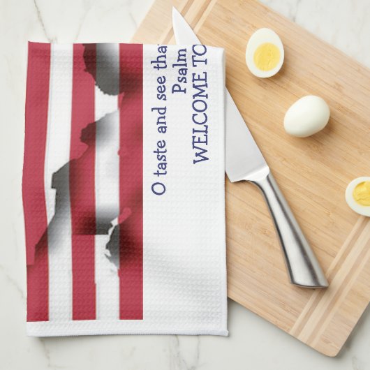 Custom Christlich FLAG of USA Geschirrtuch (Viertel Falte)