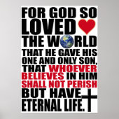 Custom Christlich John 3:16 Bible Verse Poster (Vorne)