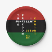 Custom Christlich JUNETEENTH Pappteller (Vorderseite)