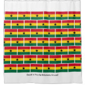 Custom Christlich Scripting GHANA FLAG Duschvorhang (Vorderseite)