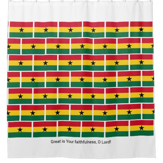 Custom Christlich Scripting GHANA FLAG Duschvorhang (Vorderseite)