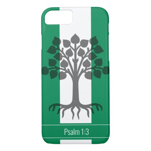 Custom Christlich Tree NIGERIA FLAG Case-Mate iPhone Hülle (Rückseite)