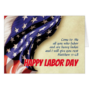 Custom Christlich USA LABOR DAY Card