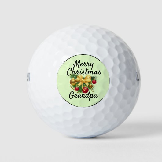 Custom Christma Geschenk für Opa 3 Golf Balls Golfball (Vorderseite)