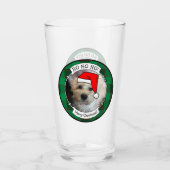 Custom Christmas 2 Foto Frame Rot & Grün Kariert Glas (Vorderseite)