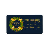 Custom Christmas Address Label with Gingerbread Adressaufkleber (Vorne)