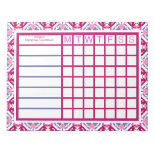 Custom Christmas ADHD Frauen Produktivitätsplaner Notizblock