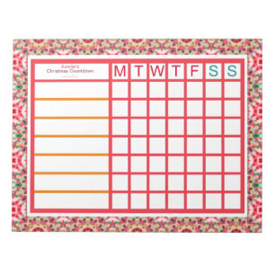 Custom Christmas ADHD Frauen Produktivitätsplaner Notizblock