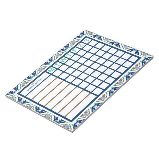 Custom Christmas ADHD Men's Productivity Planner Notizblock (angewinkelt)