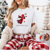 Custom Christmas Angel Buffalo Kariert Holiday T-Shirt