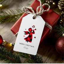 Custom Christmas Angel - Red Buffalo Kariert