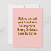 Custom Christmas Australian Shepherd Dog Wreath Karte (Rückseite)