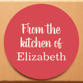 Custom Christmas Baking Cooking Holly Labels Runder Aufkleber