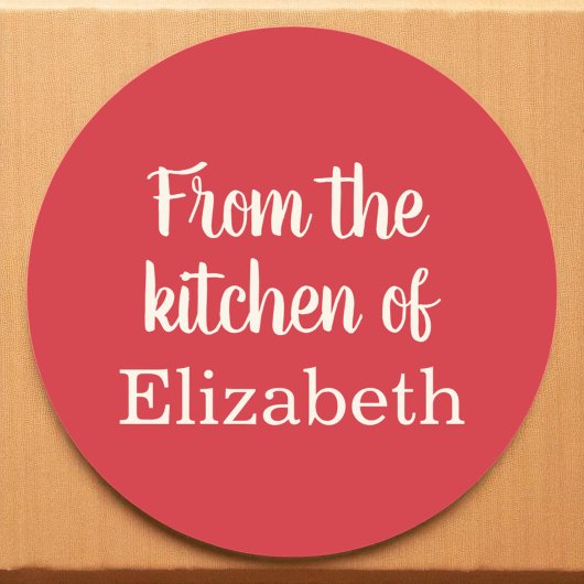 Custom Christmas Baking Cooking Holly Labels Runder Aufkleber