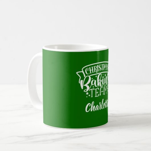 Custom "Christmas baking team!" Mug Kaffeetasse (Vorderseite Links)