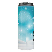 Custom Christmas Beagle Head Weihnachtsmannmütze Thermosbecher (Rückseite)