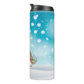 Custom Christmas Beagle Head Weihnachtsmannmütze Thermosbecher (Nach rechts gedreht)