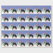 Custom Christmas Bernese Mountain Holiday Dog Geschenkpapier (Flach)