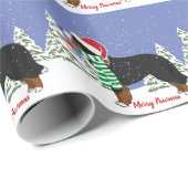Custom Christmas Bernese Mountain Holiday Dog Geschenkpapier (Rolleneckpunkt)