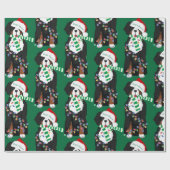 Custom Christmas Bernese Mountain Holiday Dog Geschenkpapier (Flach)