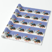 Custom Christmas Bernese Mountain Naughty Dog Geschenkpapier (Ungerollt)