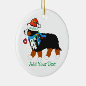 Custom Christmas Bernese Mountain Naughty Dog Keramik Ornament (Rechts)