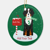 Custom Christmas Bernese Mt Dog Letter to Santa Keramik Ornament (Links)