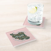 Custom Christmas Bulk Geschenke für Frauen Feminis Glasuntersetzer (Schrägansicht)