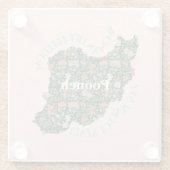 Custom Christmas Bulk Geschenke für Frauen Feminis Glasuntersetzer (Rückseite)